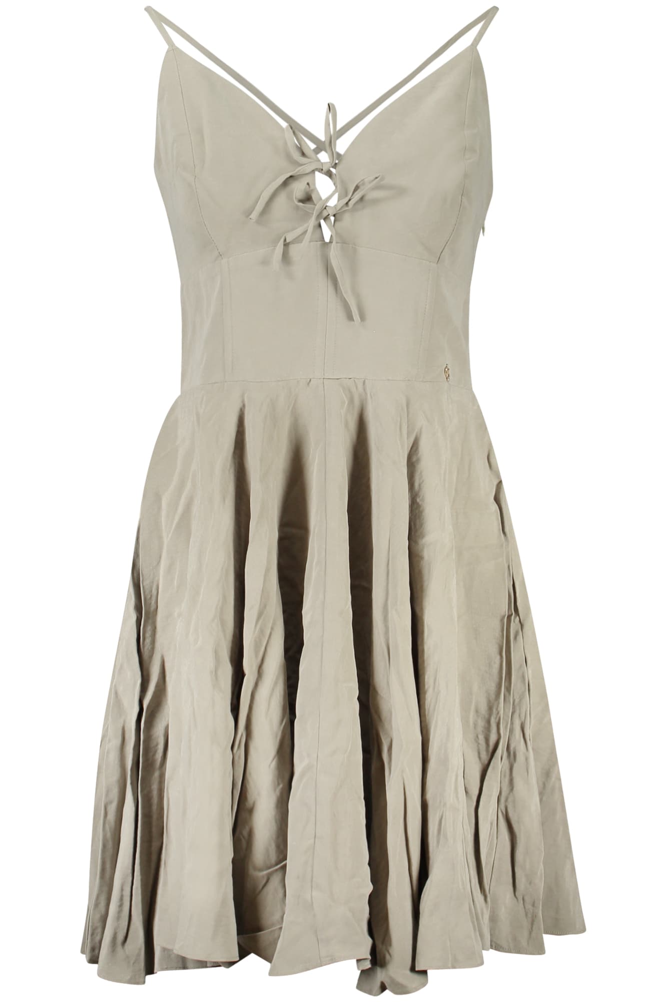 GUESS JEANS КЪСА РОКЛЯ ДАМСКА ЗЕЛЕНА - GUESS JEANS