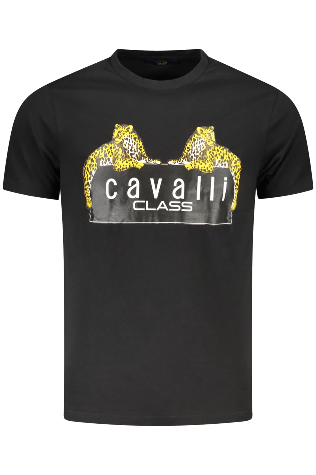 МЪЖКА ТЕНИСКА С КЪС РЪКАВ CAVALLI CLASS ЧЕРНА - CAVALLI CLASS