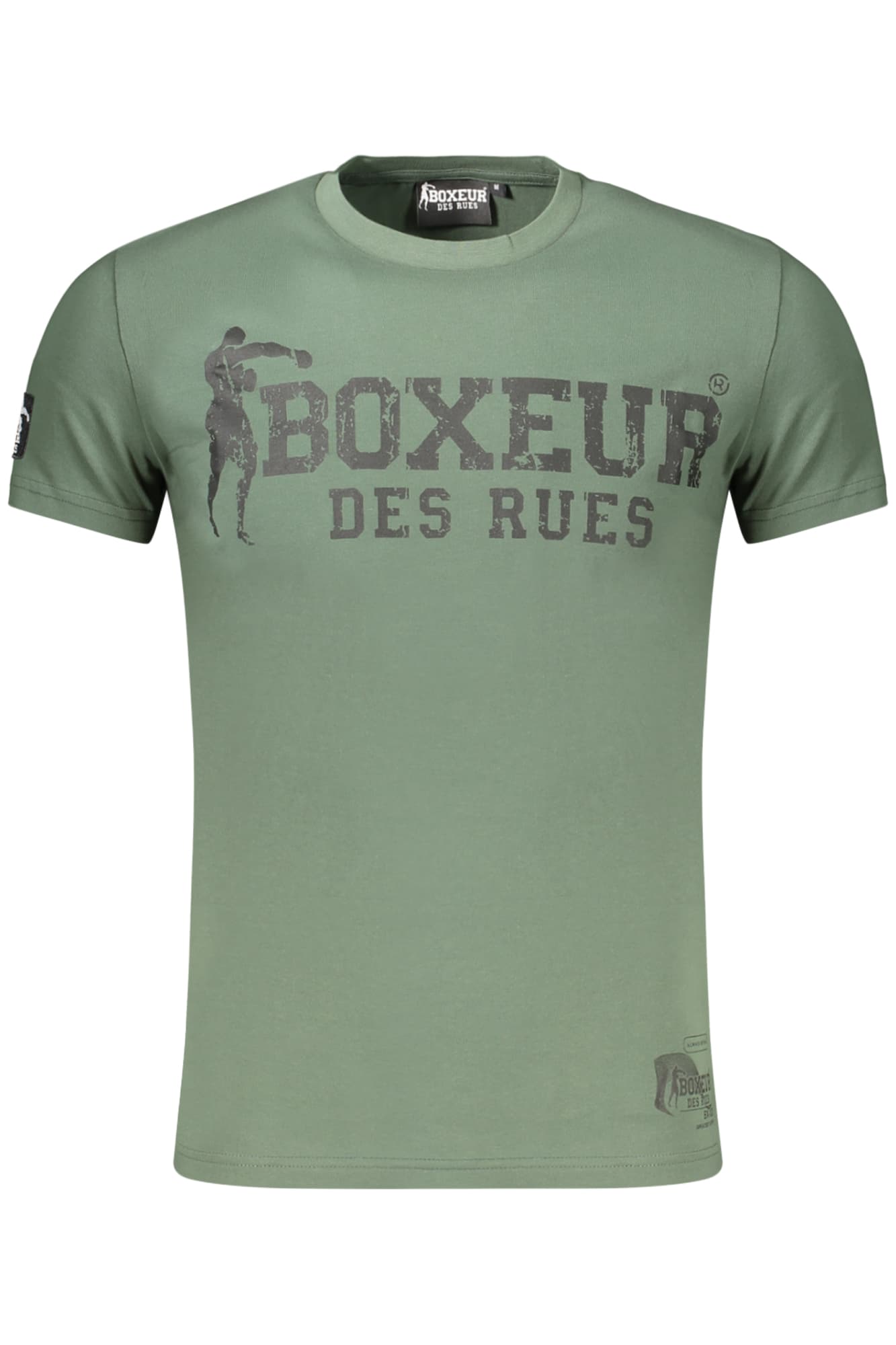 BOXEUR DES RUES ЗЕЛЕНА МЪЖКА ТЕНИСКА С КЪС РЪКАВ - BOXEUR DES RUES