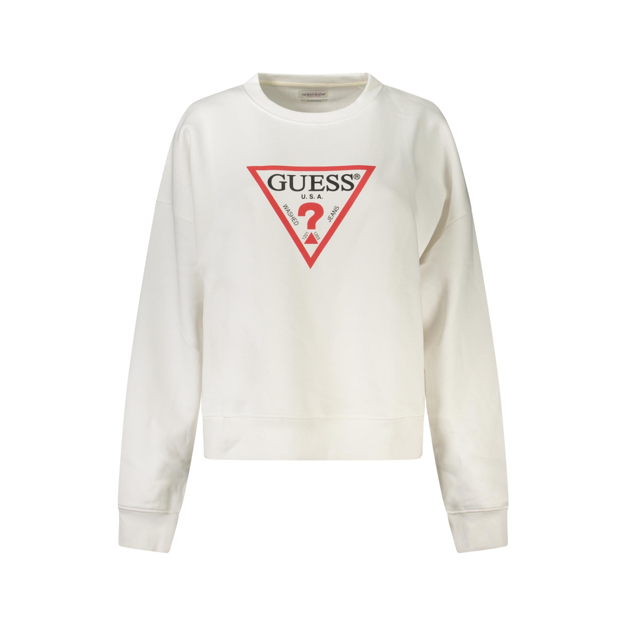 Снимка на  дънков суитшърт без цип дамски бял GUESS