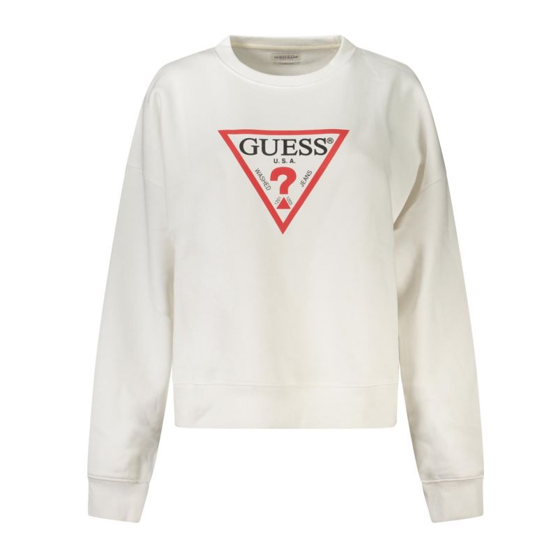 Снимка на  дънков суитшърт без цип дамски бял GUESS 