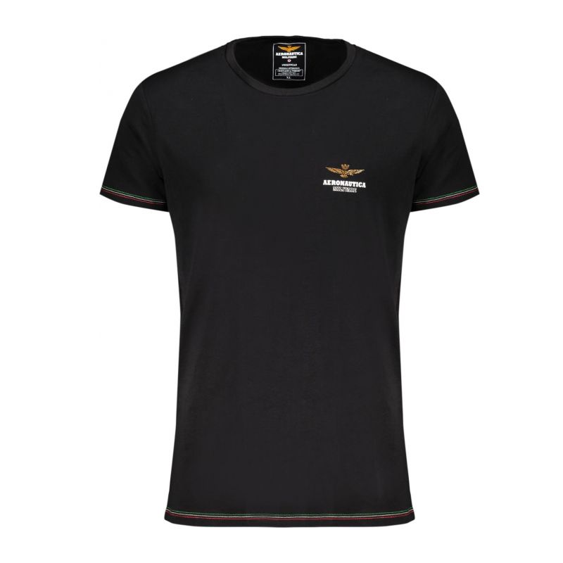 Снимка на Черна мъжка тениска за открито AERONAUTICA MILITARE 