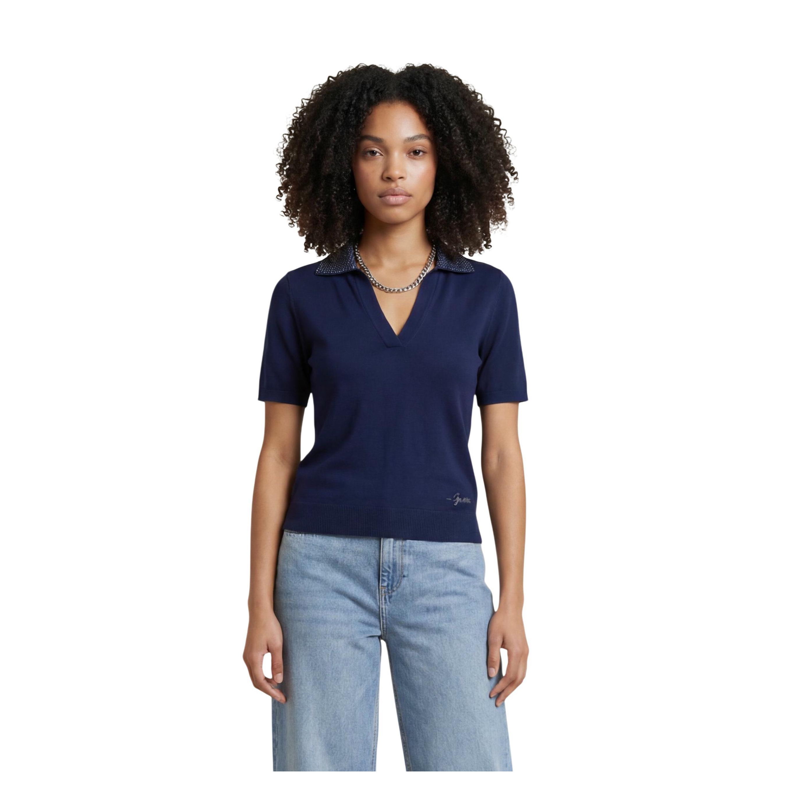 Снимка на Дамска блуза с яка GUESS