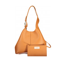 Снимка  на Дамска чанта в оранжев със синьо COCCINELLE 