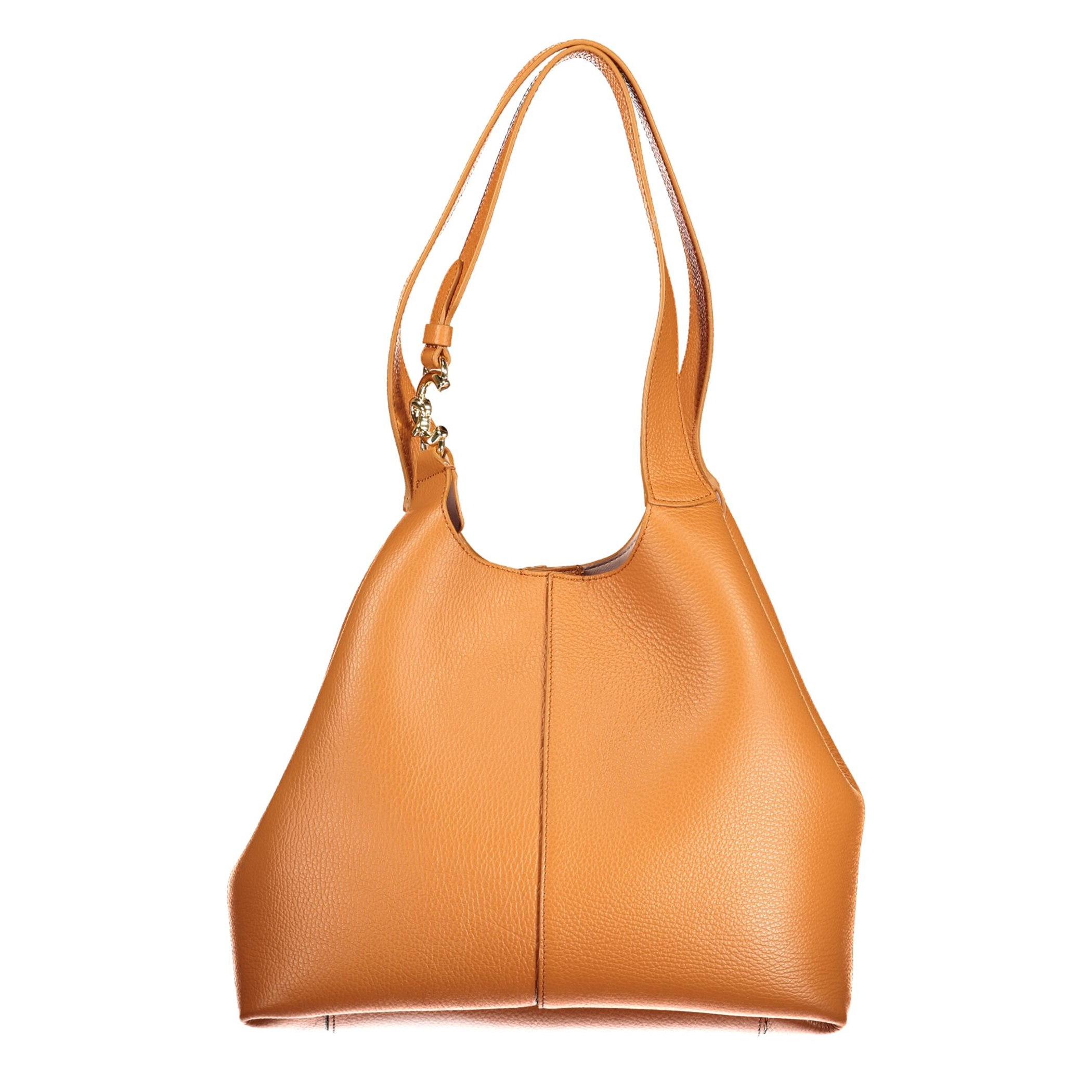 Снимка на Дамска чанта в оранжев със синьо COCCINELLE