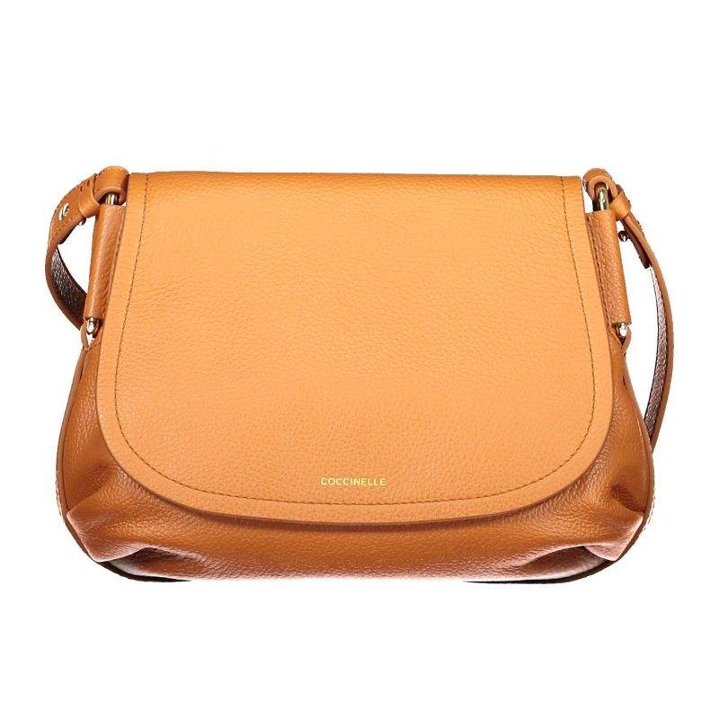 Дамска чанта в оранжев със синьо