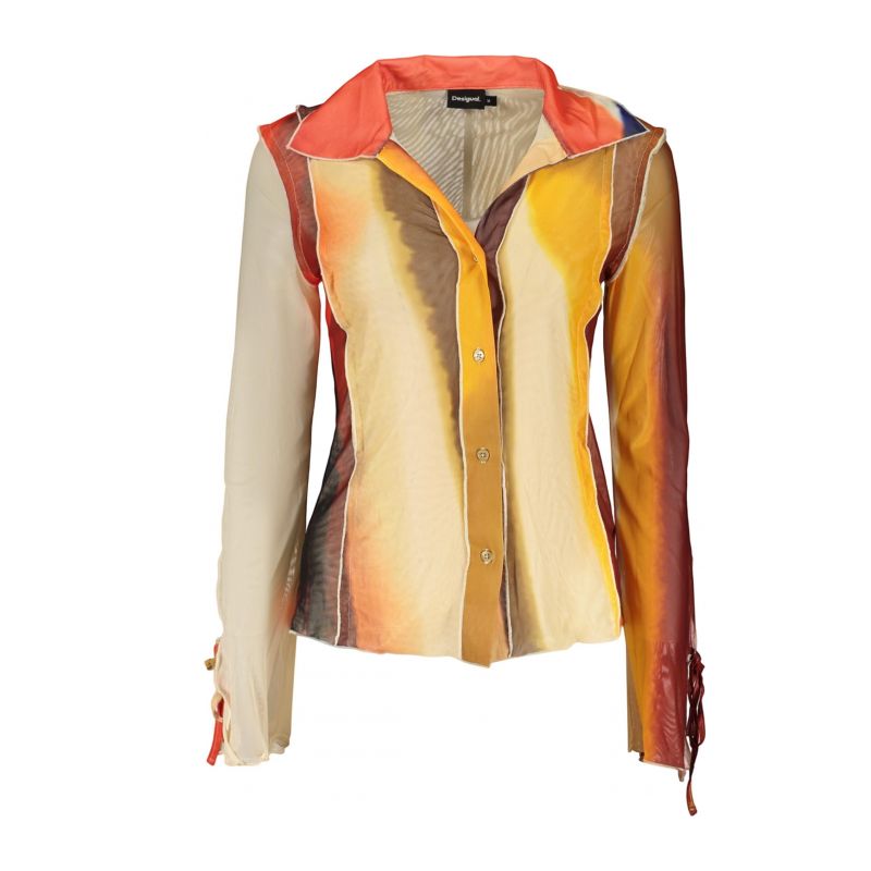 Дамска риза с дълъг ръкав, бежова