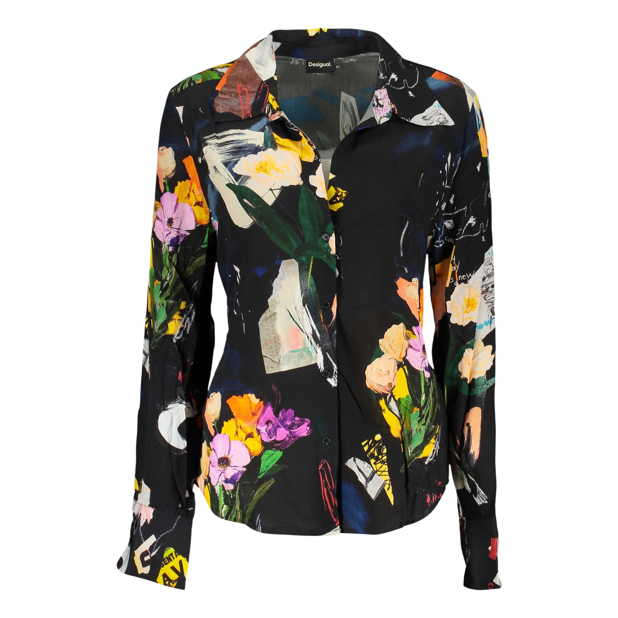 Снимка на Дамска риза с дълъг ръкав, черна DESIGUAL