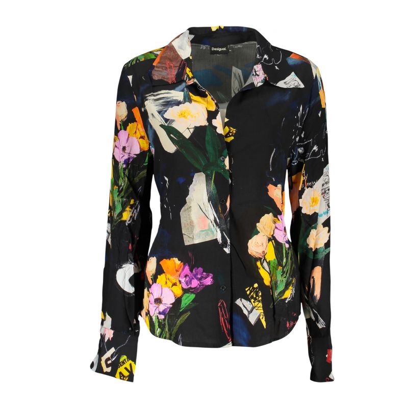 Дамска риза с дълъг ръкав, черна