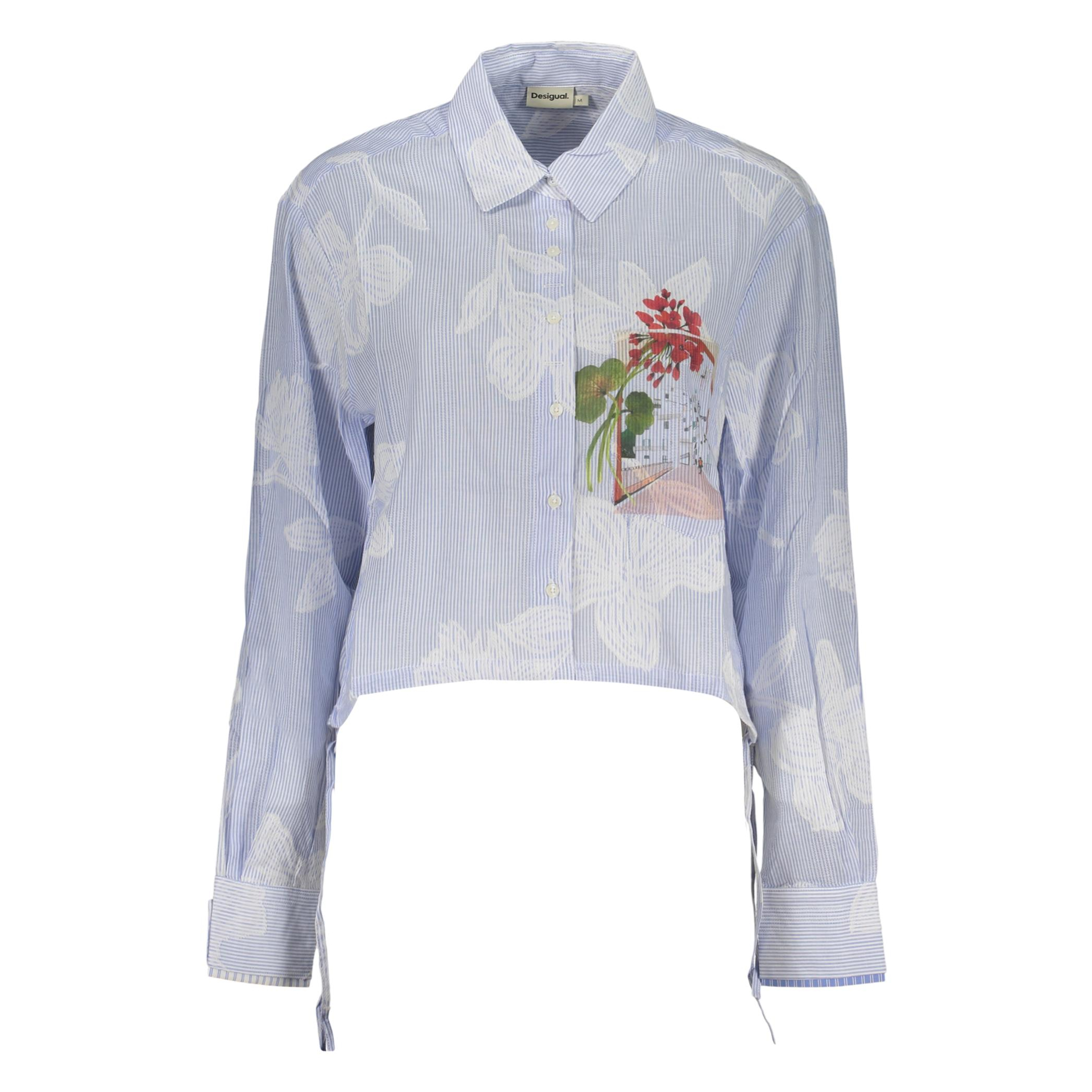 Снимка на Дамска риза с дълъг ръкав, синя DESIGUAL