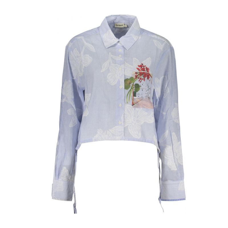 Дамска риза с дълъг ръкав, синя