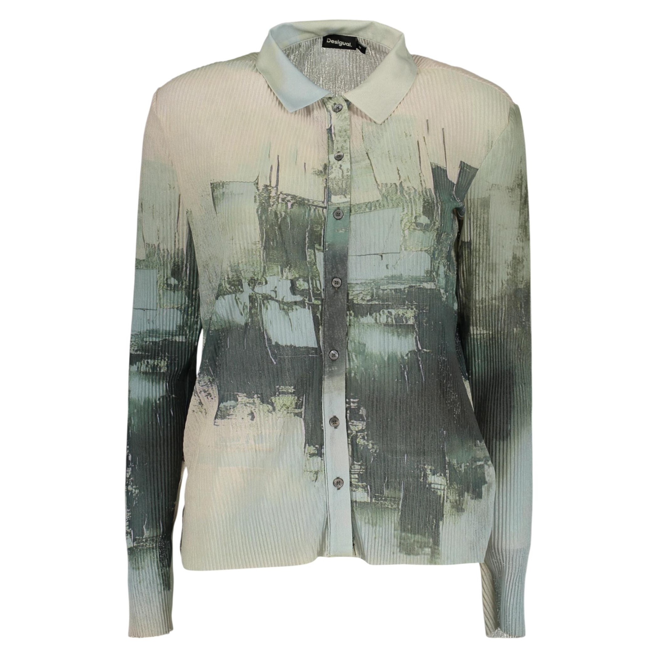 Снимка на Дамска риза с дълъг ръкав , зелена DESIGUAL
