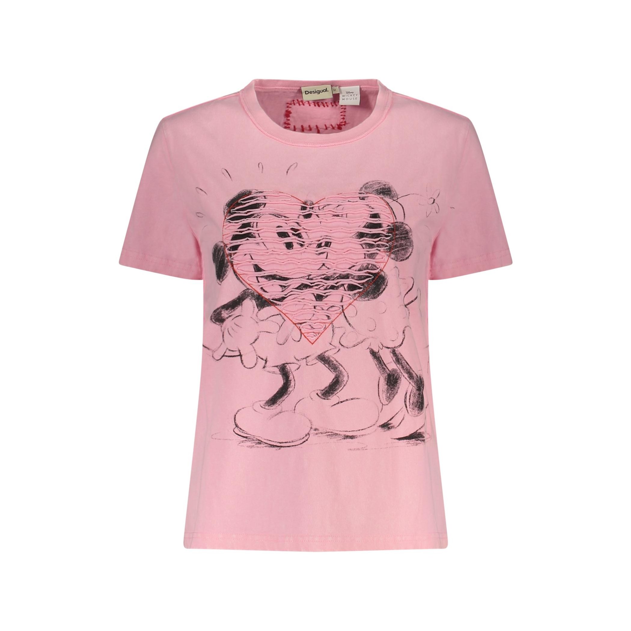 Снимка на Дамска розова тениска с къс ръкав  DESIGUAL