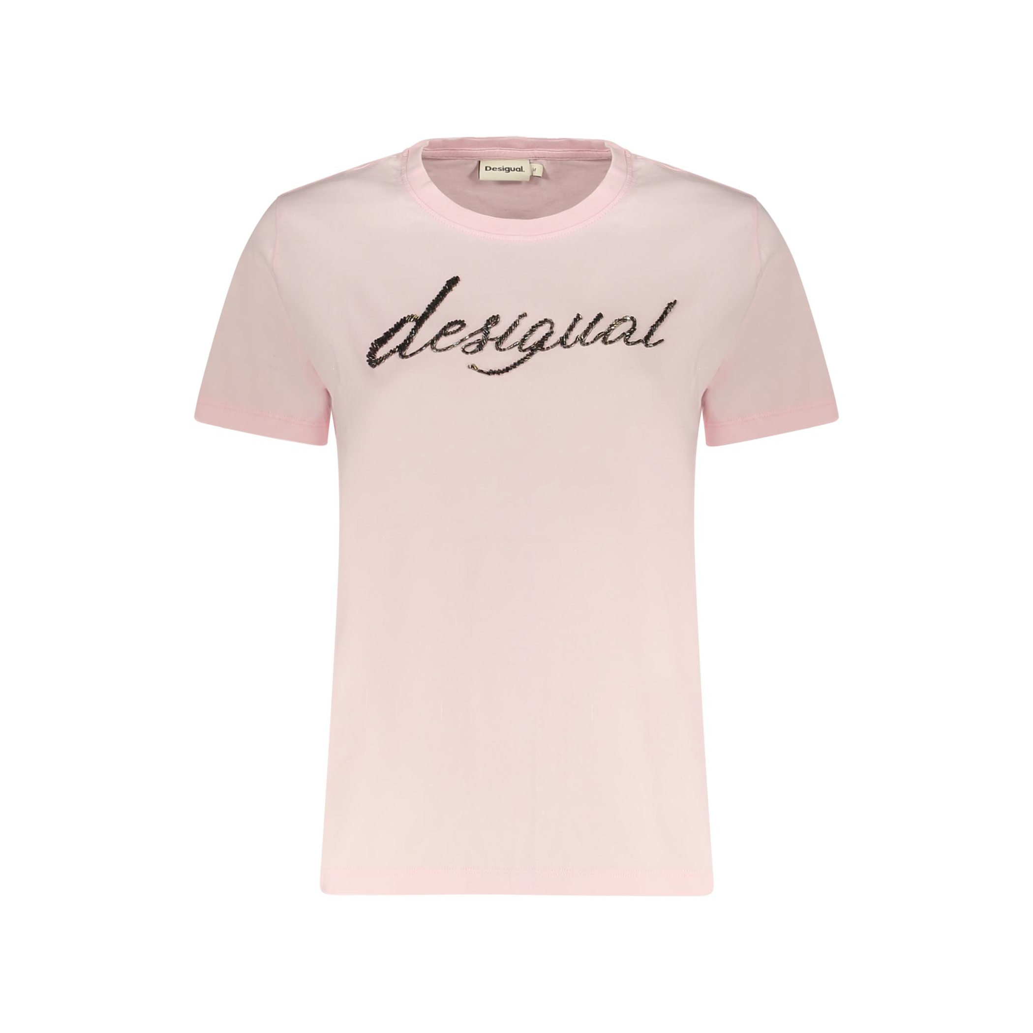 Снимка на Дамска розова тениска с къс ръкав  DESIGUAL