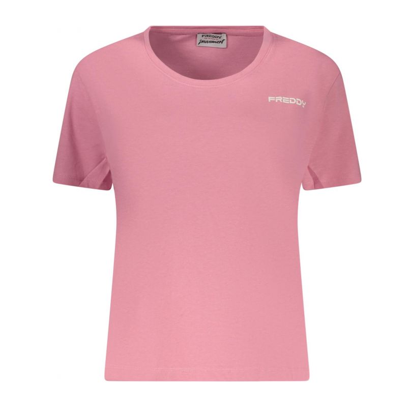 Дамска розова тениска с къс ръкав