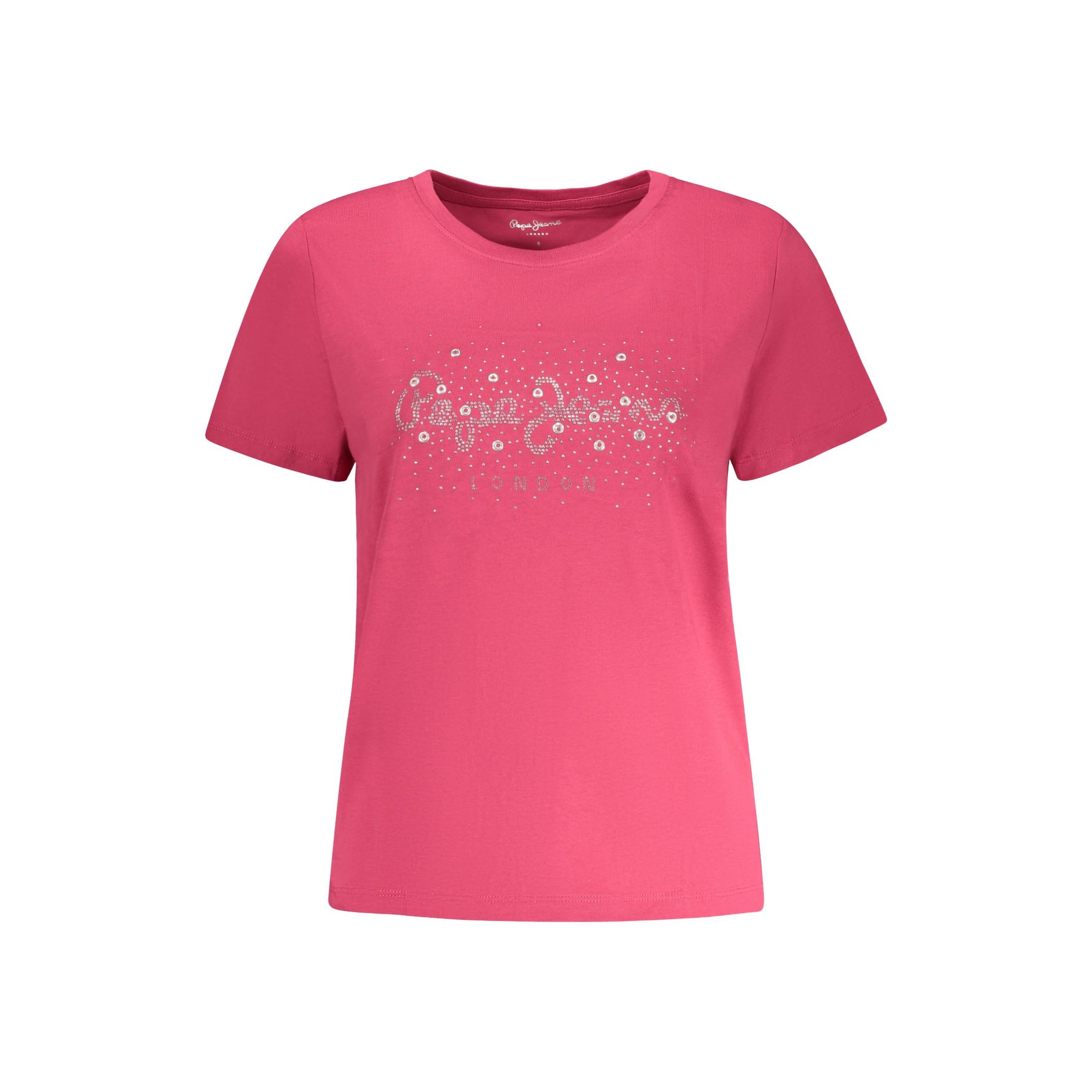 Снимка на Дамска розова тениска с къс ръкав  PEPE JEANS