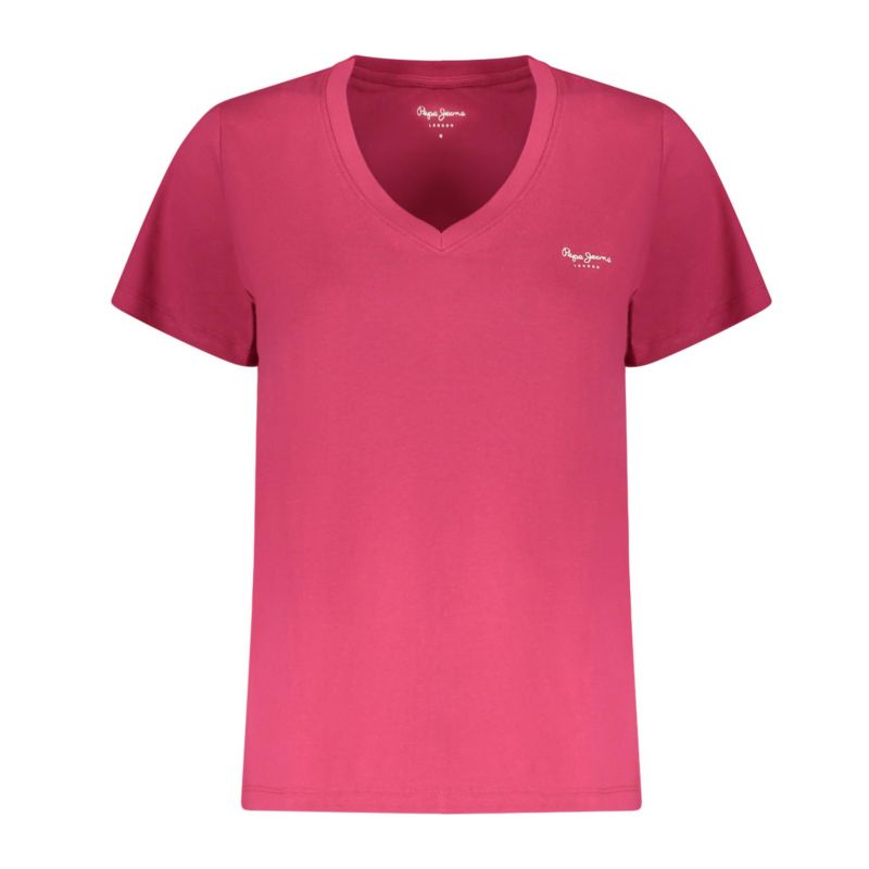 Дамска розова тениска с къс ръкав