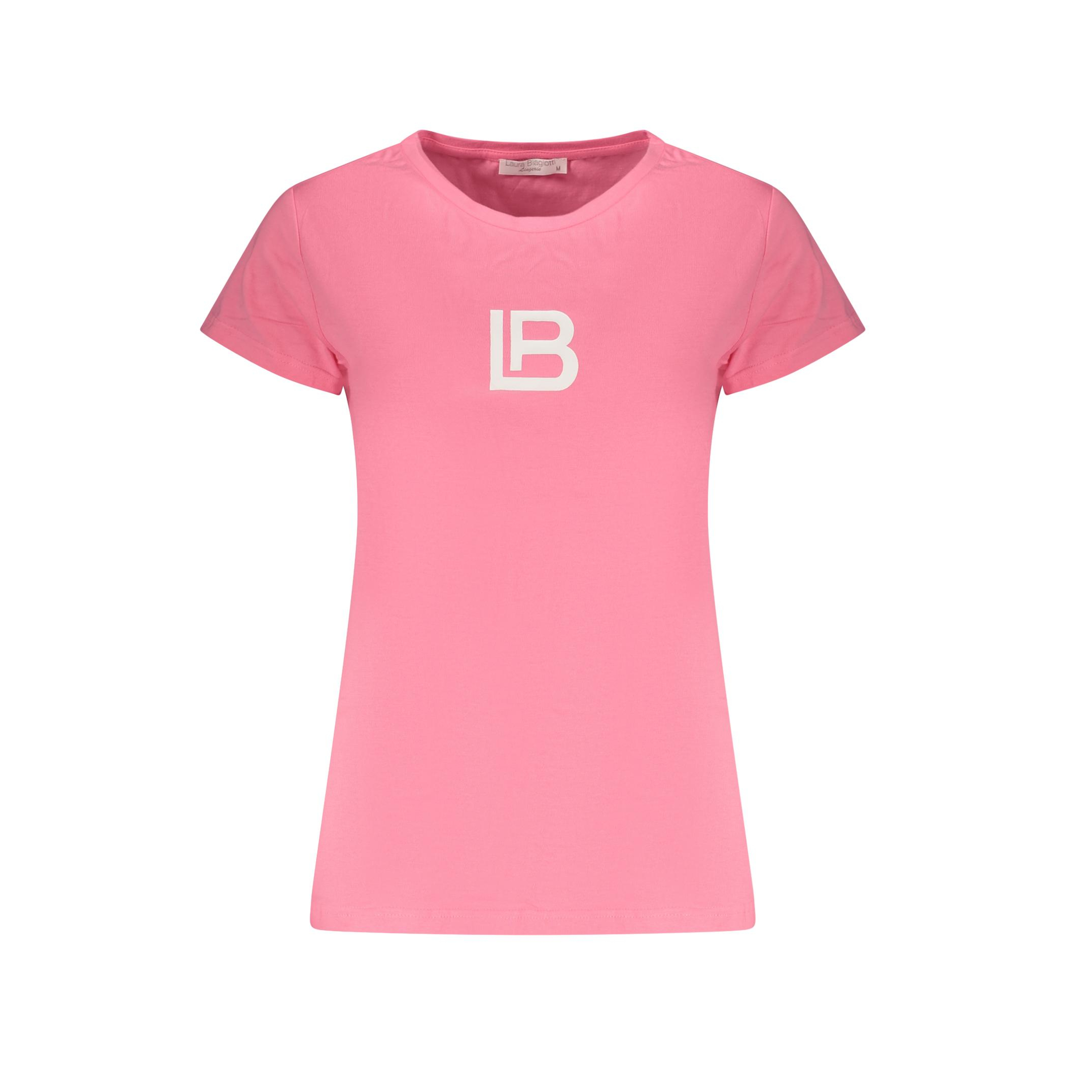 Снимка на Дамска розова тениска с външен плик LAURA BIAGIOTTI