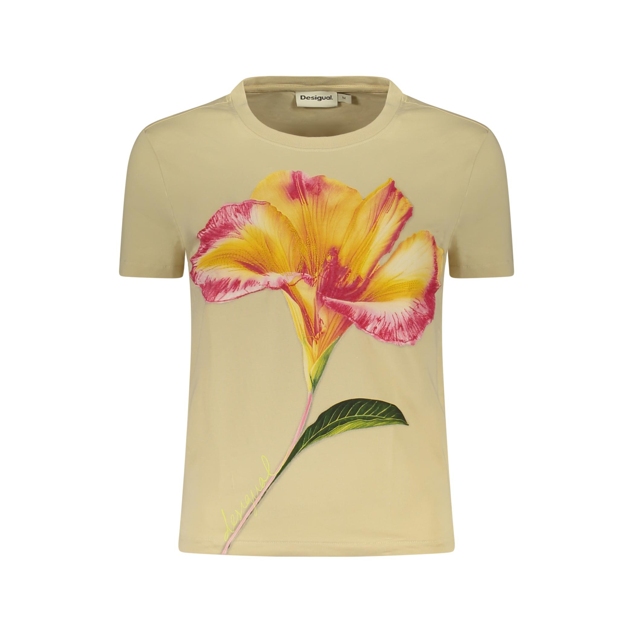 Снимка на Дамска тениска с къс ръкав, бежова DESIGUAL