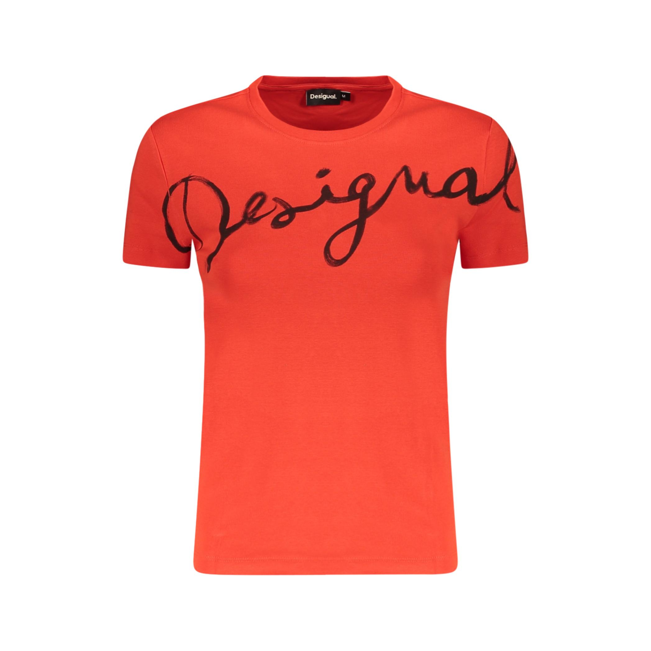Снимка на Дамска тениска с къс ръкав, червена DESIGUAL