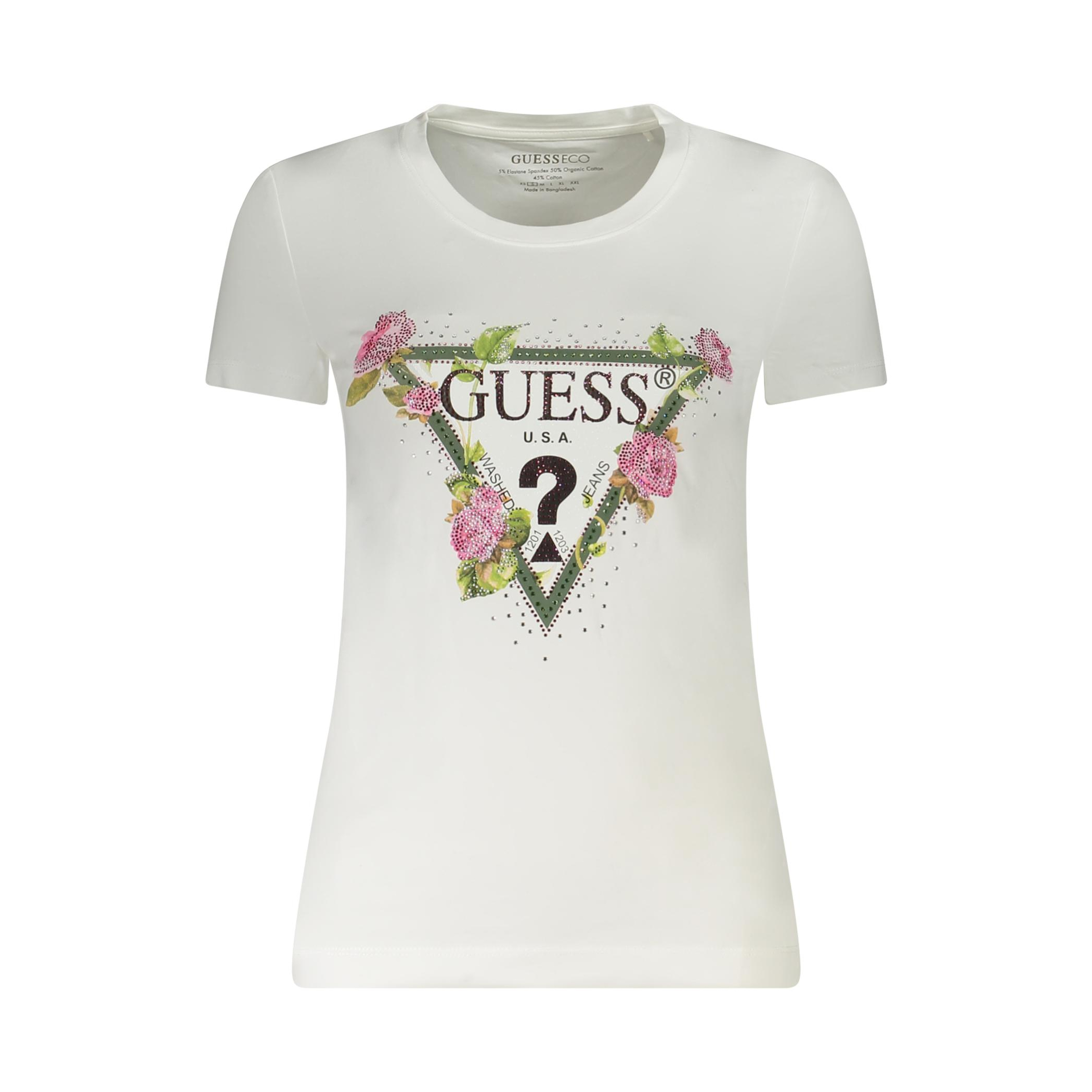 Снимка на Дамска тениска с къс ръкав  jeans, бяла GUESS