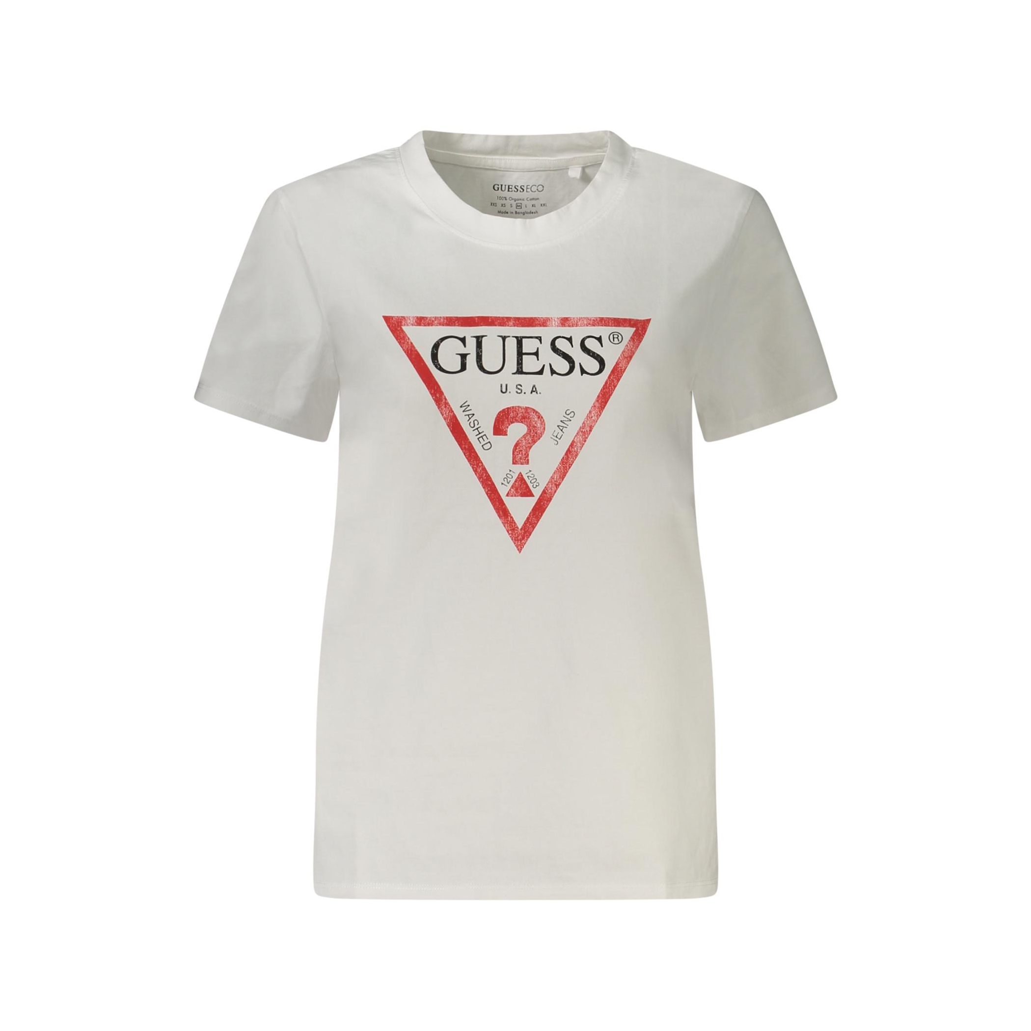Снимка на Дамска тениска с къс ръкав  jeans, бяла GUESS