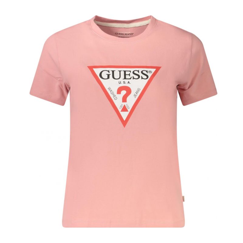 Снимка на Дамска тениска с къс ръкав  jeans, розова GUESS 