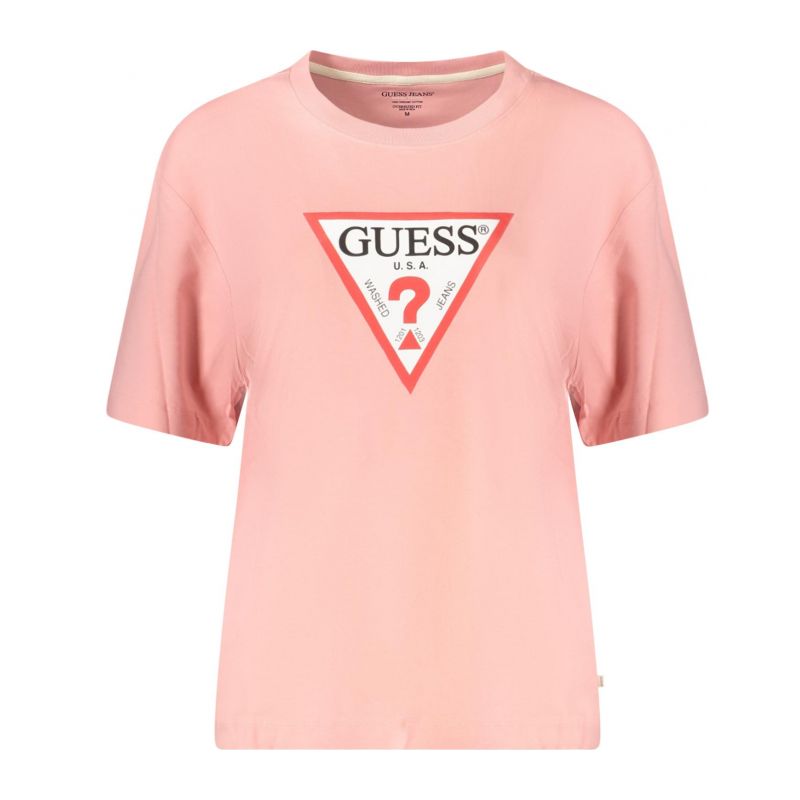 Снимка на Дамска тениска с къс ръкав  jeans, розова GUESS 