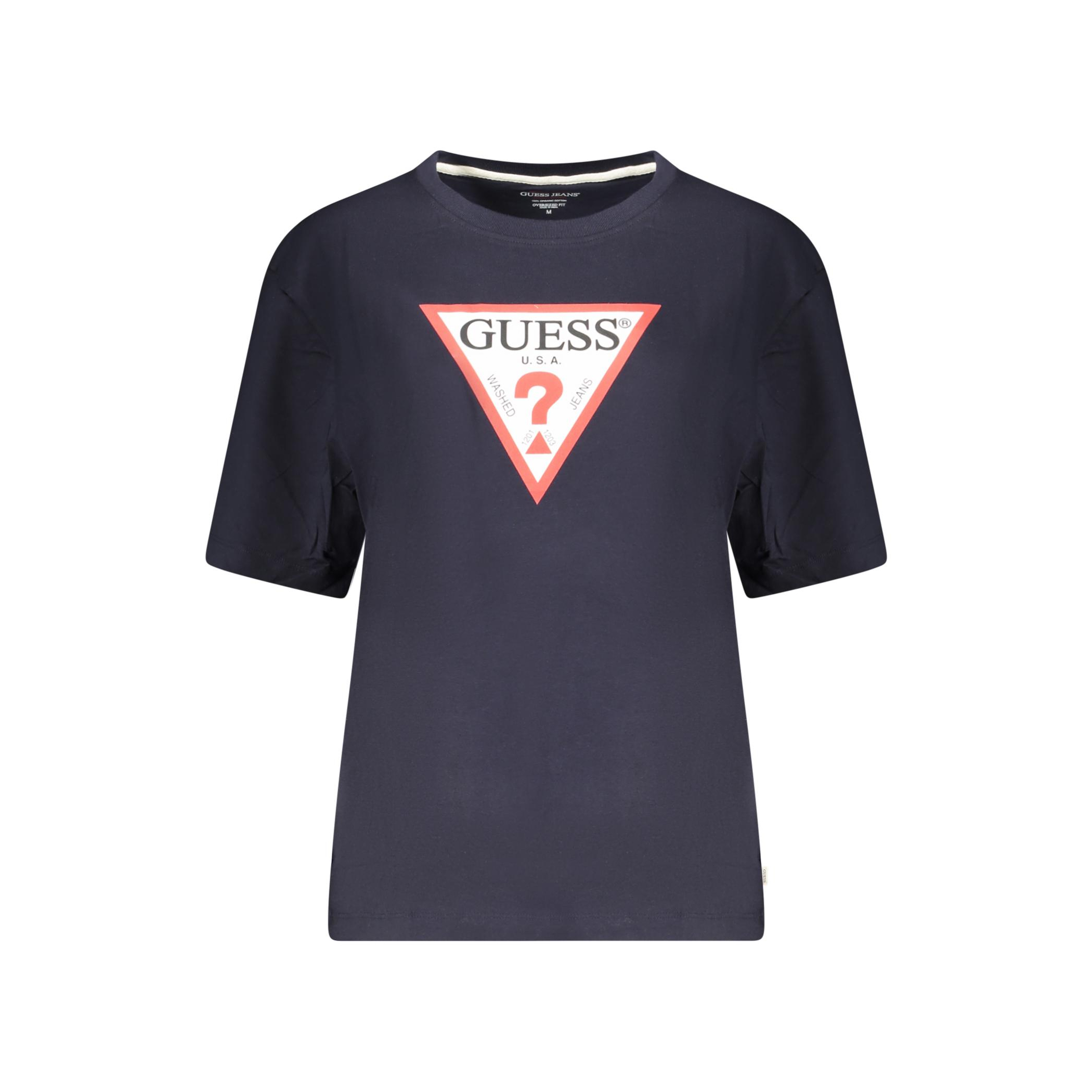 Снимка на Дамска тениска с къс ръкав  jeans, синя GUESS