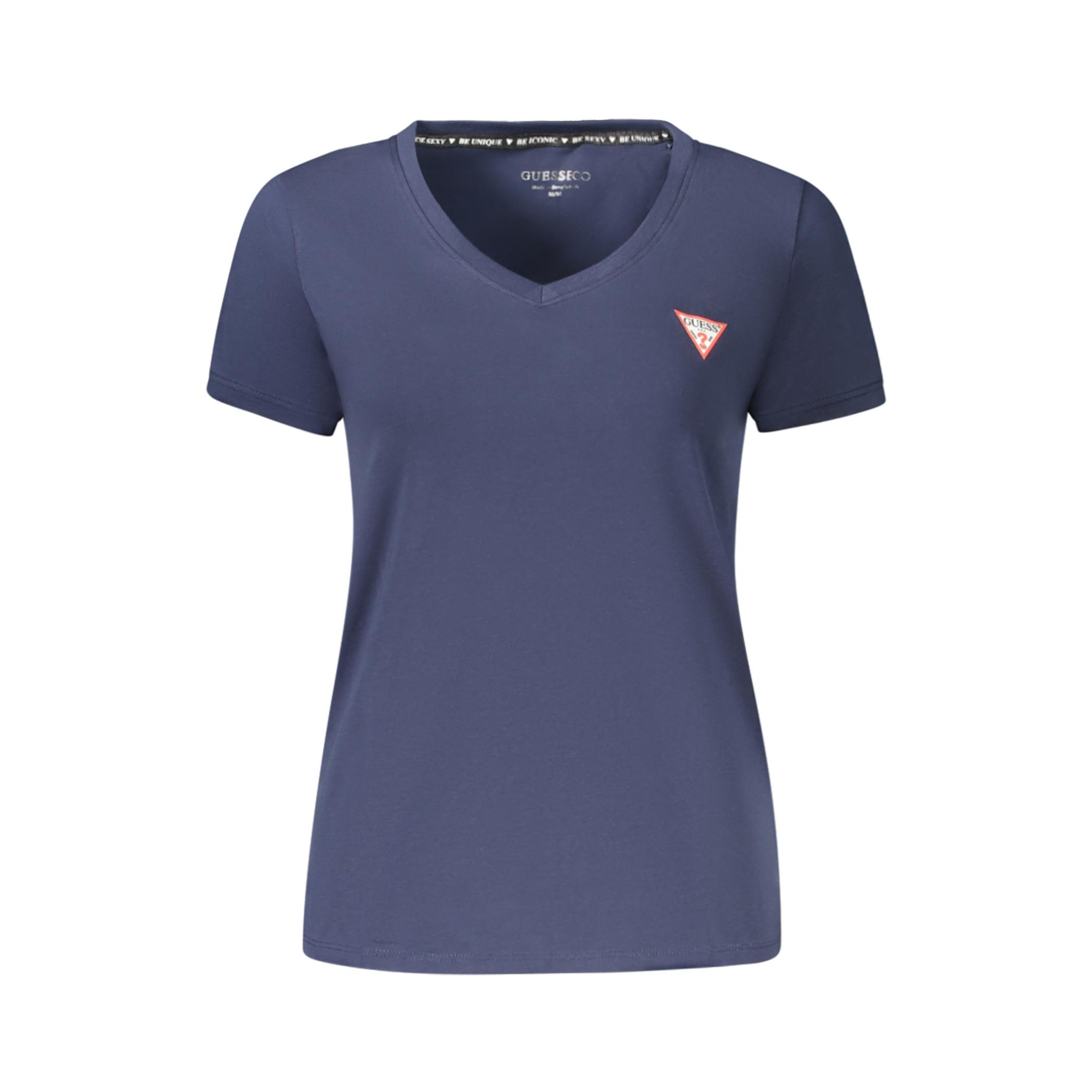 Снимка на Дамска тениска с къс ръкав  jeans, синя GUESS