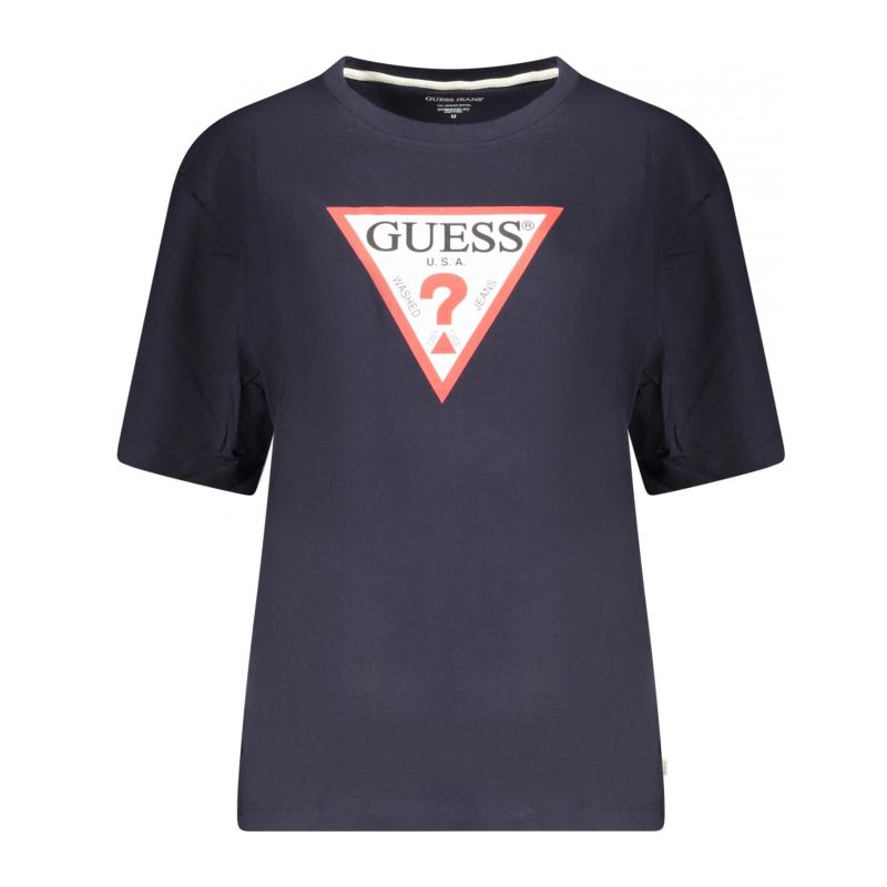 Снимка на Дамска тениска с къс ръкав  jeans, синя GUESS 
