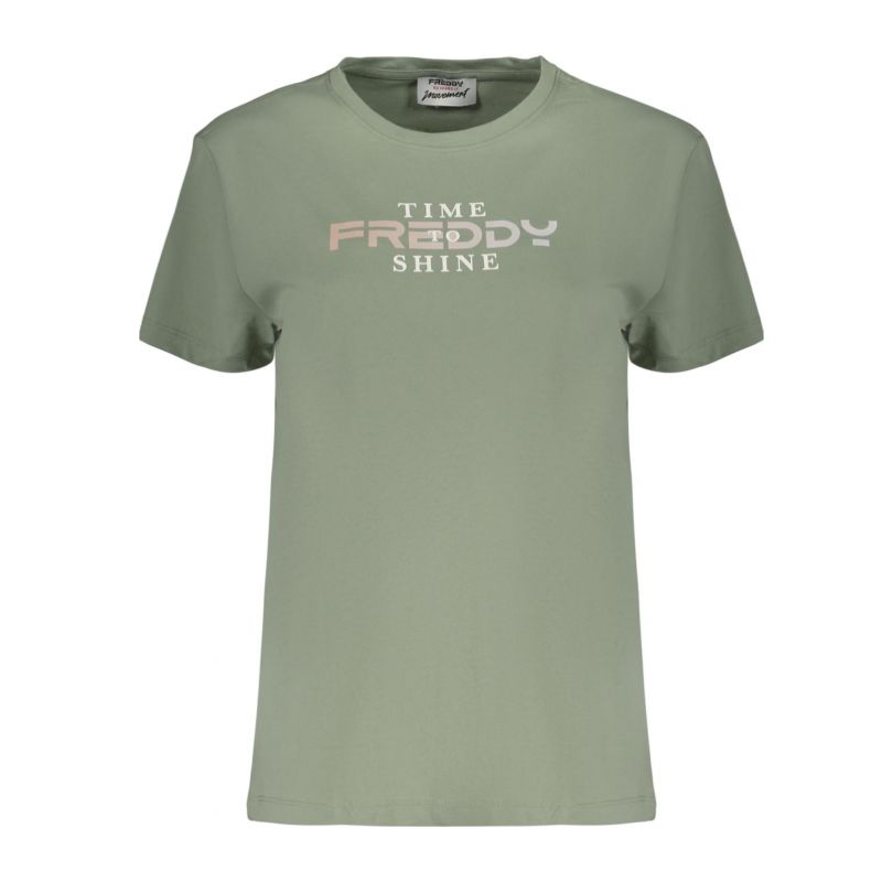 Дамска тениска с къс ръкав в зелен цвят