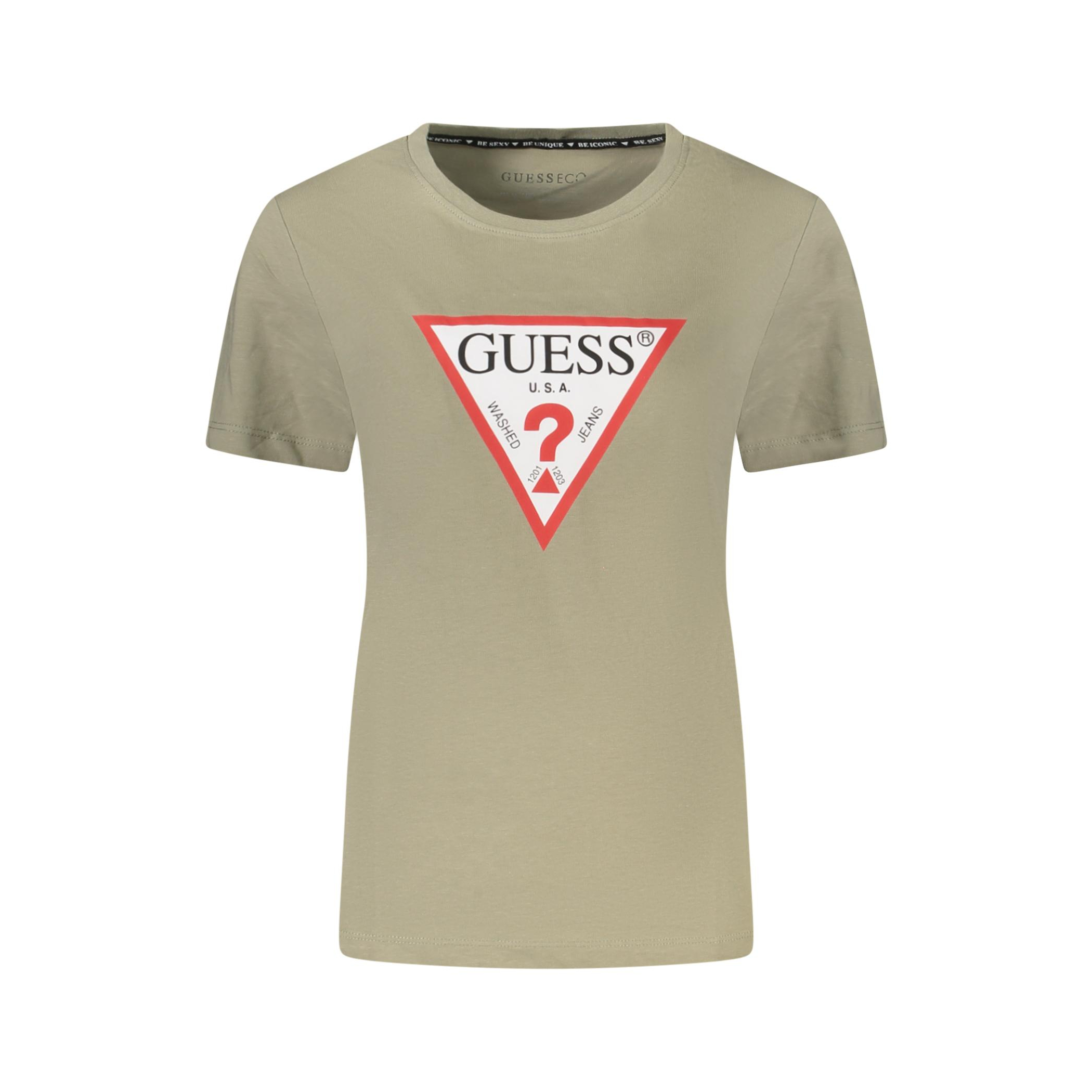 Снимка на Дамска тениска с къс ръкав в зелен цвят GUESS