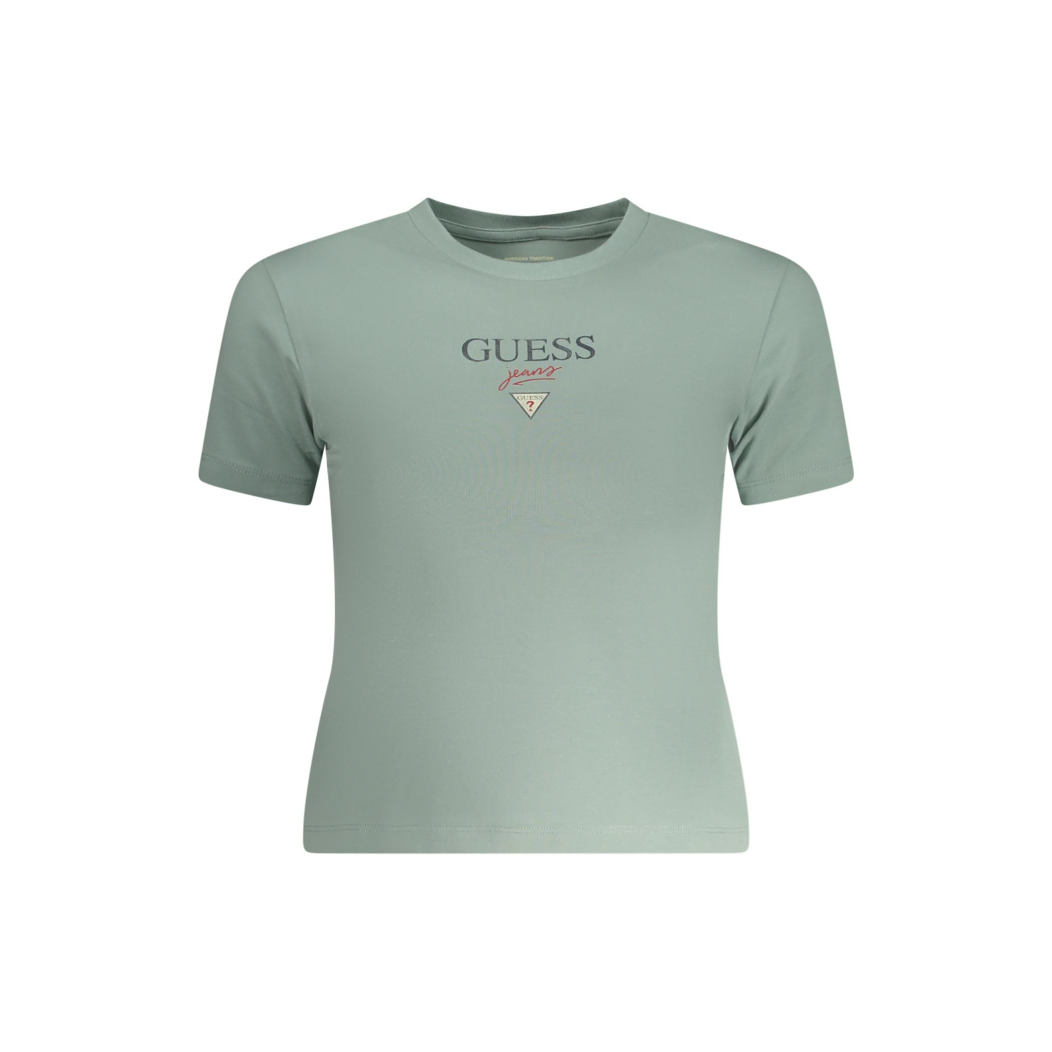 Снимка на Дамска тениска с къс ръкав в зелен цвят GUESS