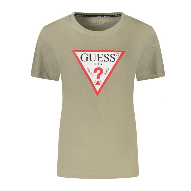 Снимка на Дамска тениска с къс ръкав в зелен цвят GUESS 