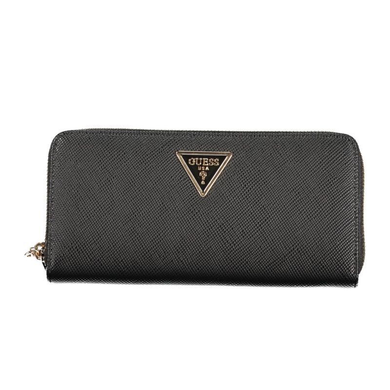 Снимка на Дамски черен портфейл  jeans GUESS 