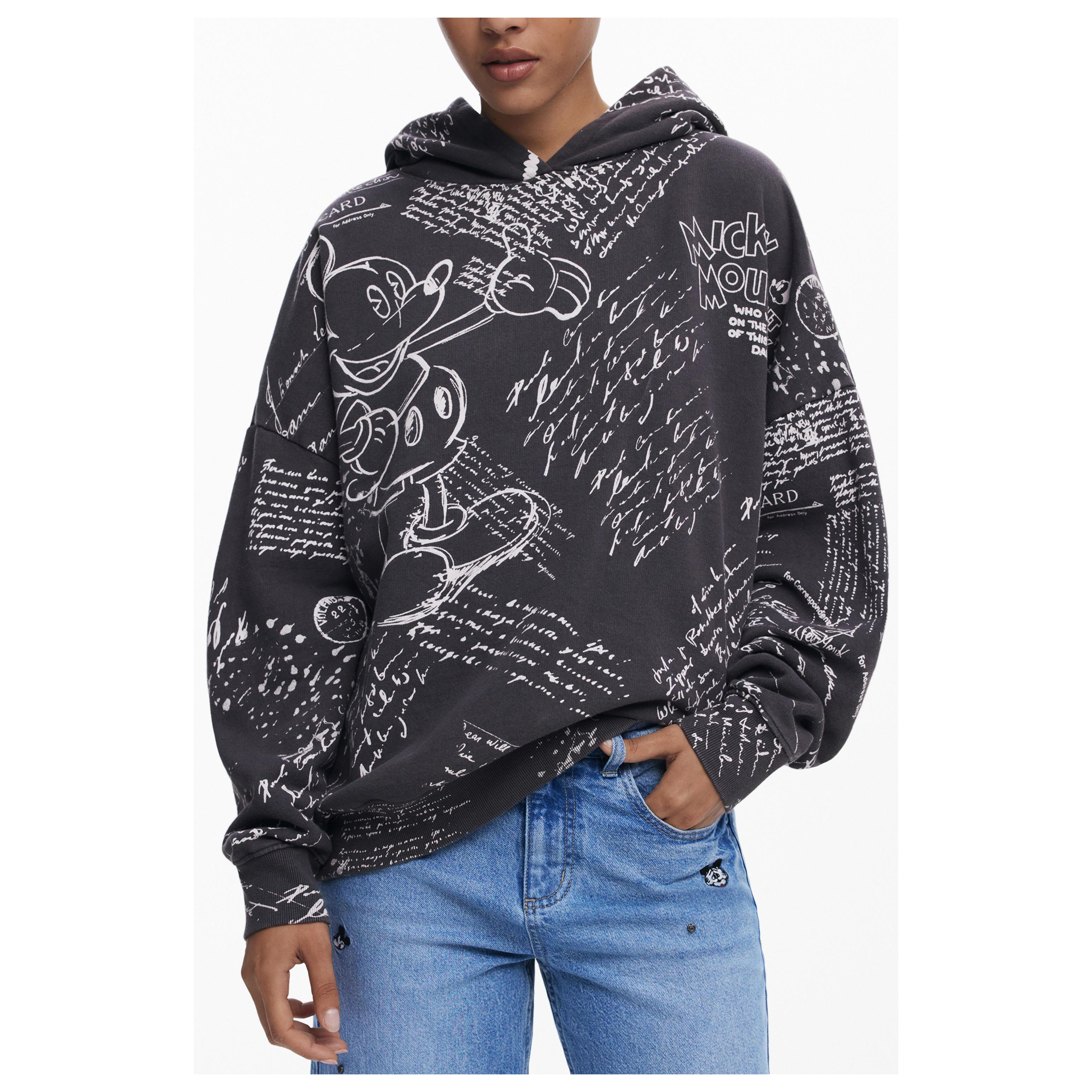 Снимка на Дамски черен суитшърт с цип DESIGUAL