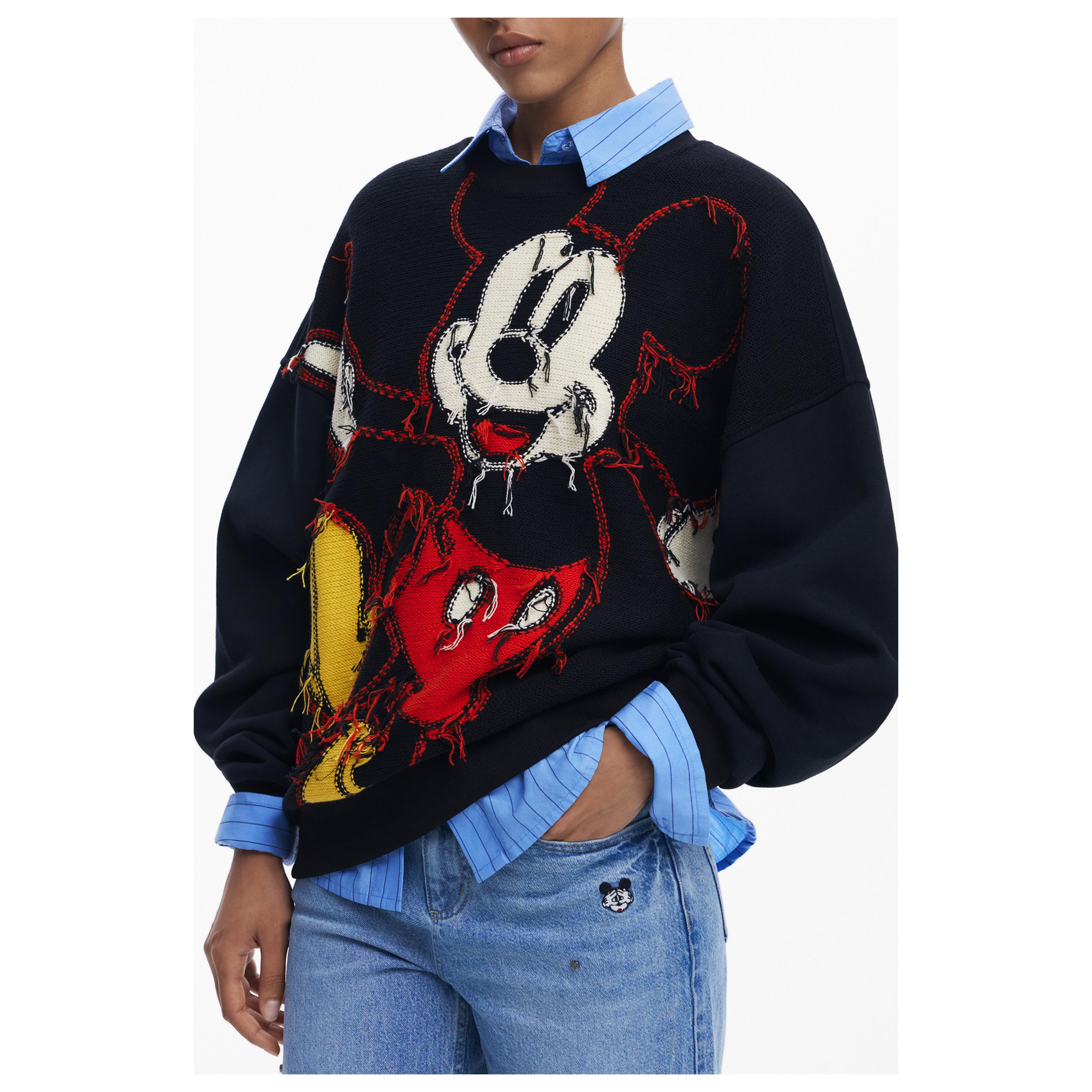Снимка на Дамски черен суитшърт с цип DESIGUAL