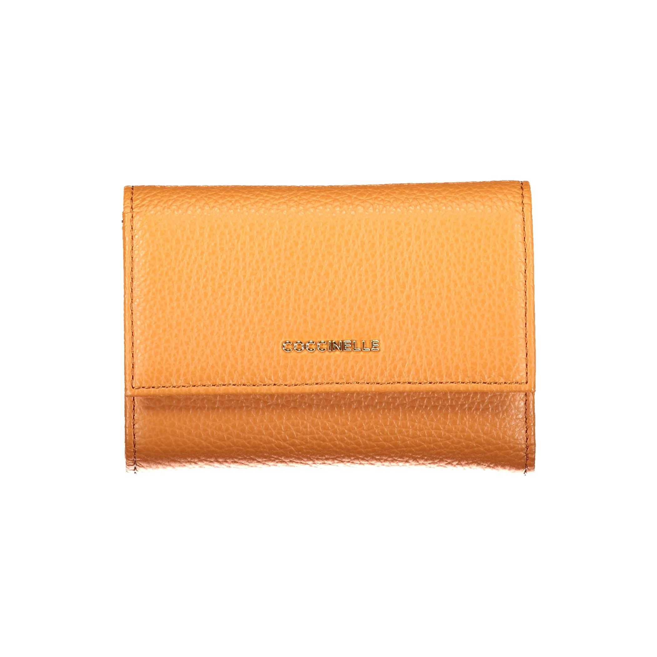 Снимка на Дамски портфейл в оранжев със син COCCINELLE