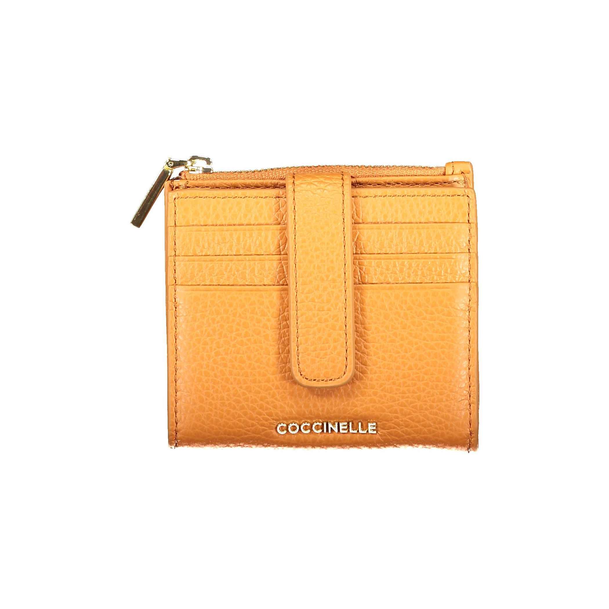 Снимка на Дамски портфейл в оранжев със син COCCINELLE