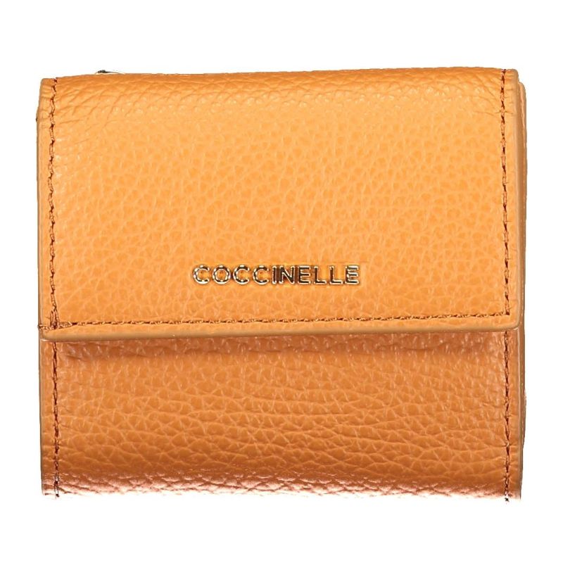 Дамски портфейл в оранжев със син