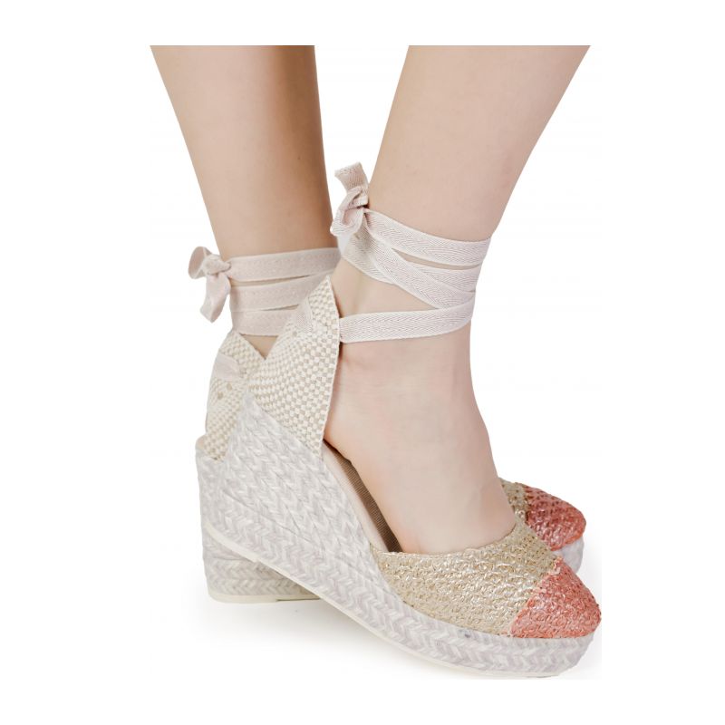 Снимка на Дамски сандали на платформа ESPADRILLES 