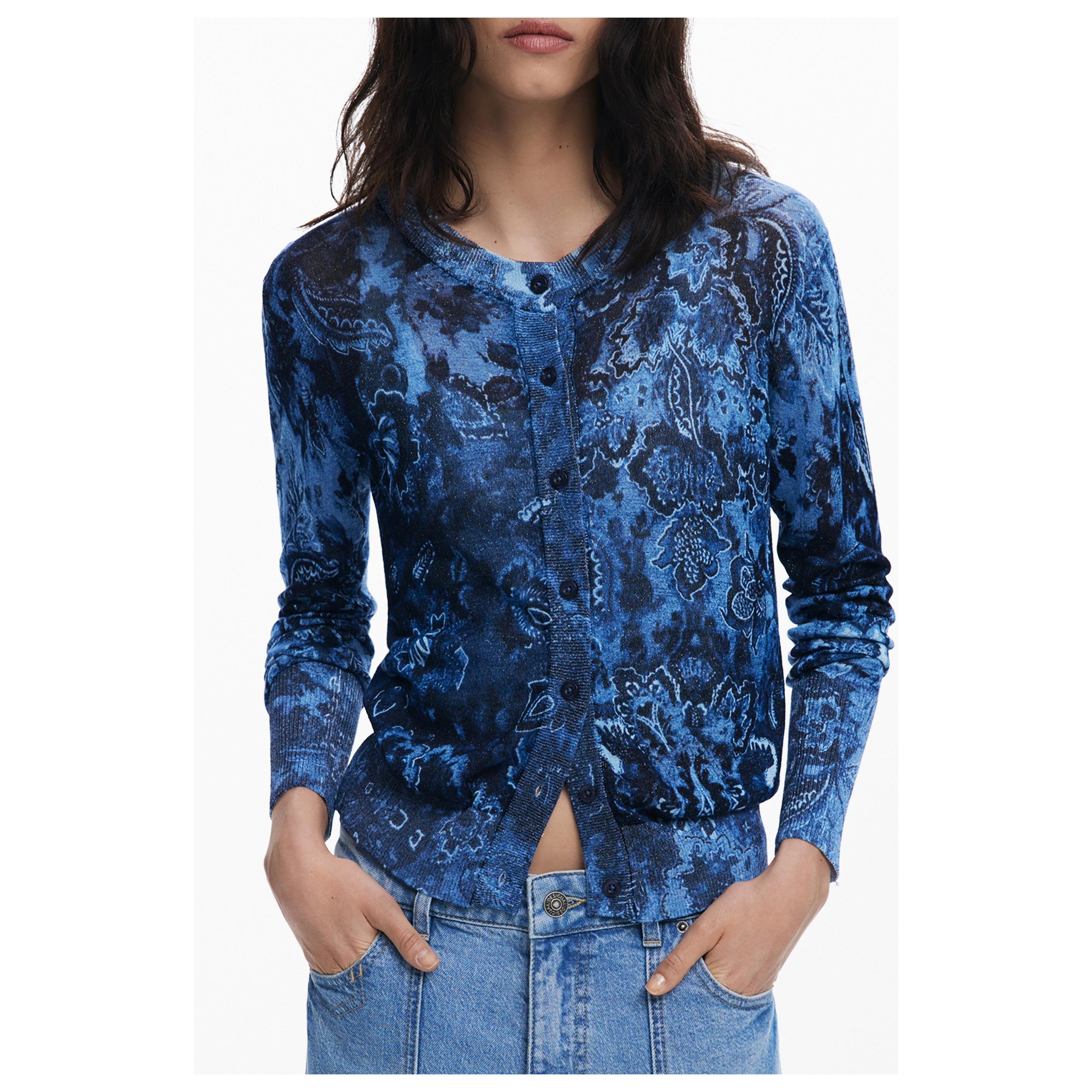 Снимка на Дамски син кардиган  DESIGUAL