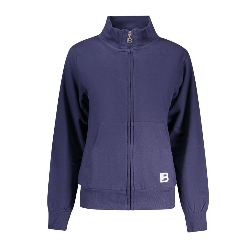 Дамски суитшър с цип в синьо