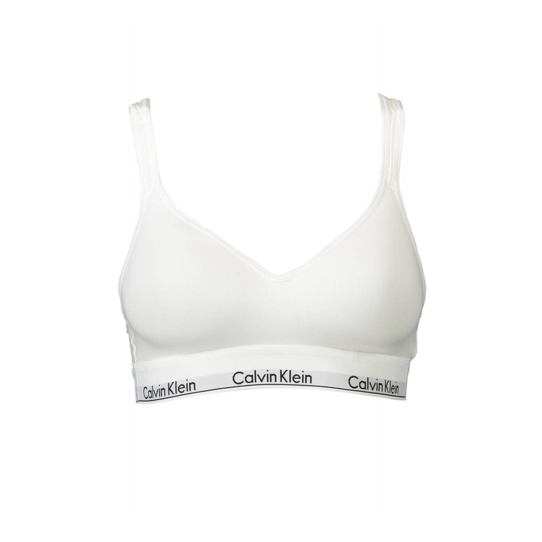 CALVIN KLEIN Дамски сутиен тип балконет цвят бял - OneMoreTrend