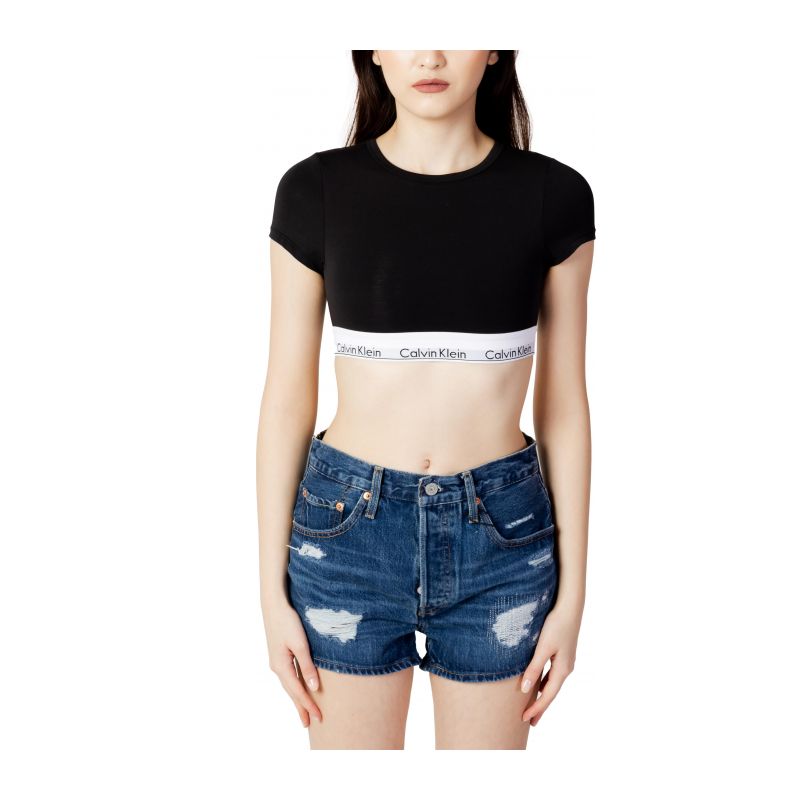 CALVIN KLEIN Дамски топ цвят черен - OneMoreTrend