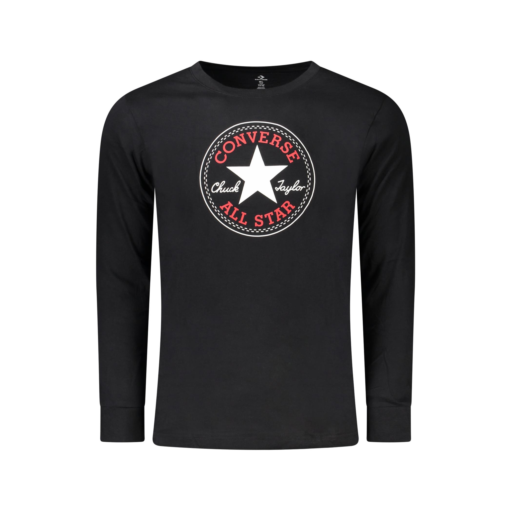 Снимка на Детска черна тениска с дълъг ръкав  CONVERSE