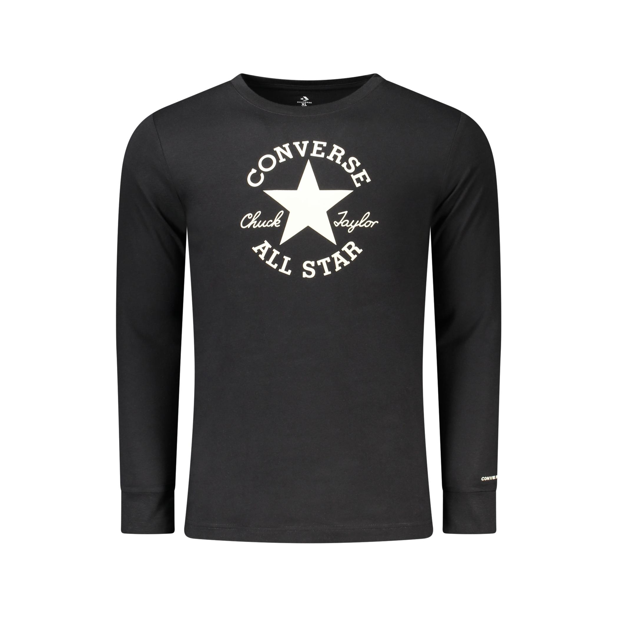 Снимка на Детска черна тениска с дълъг ръкав  CONVERSE