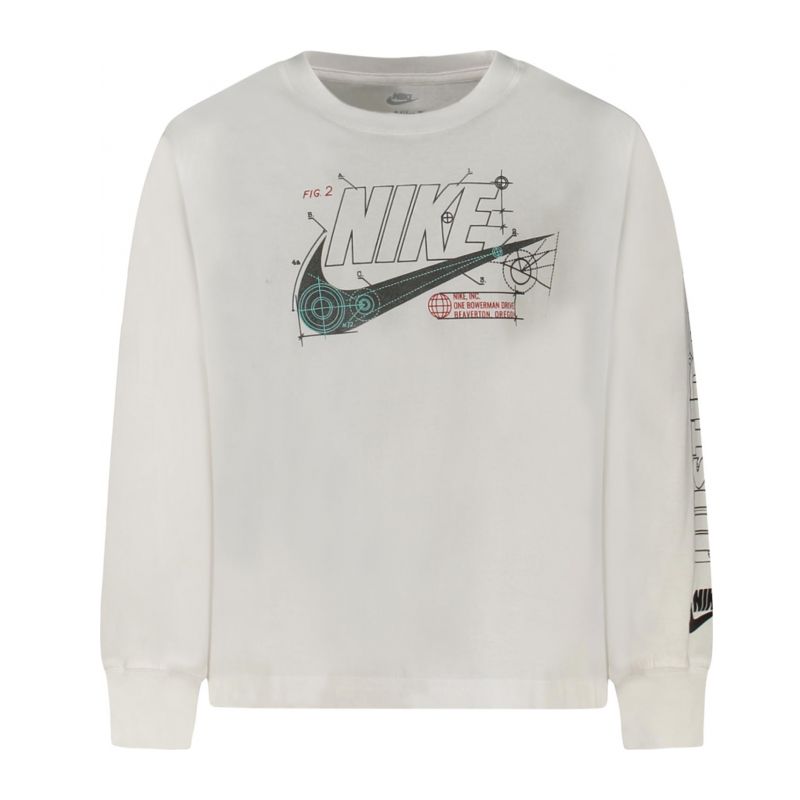 Снимка на Детска тениска с дълъг ръкав , бяла NIKE 