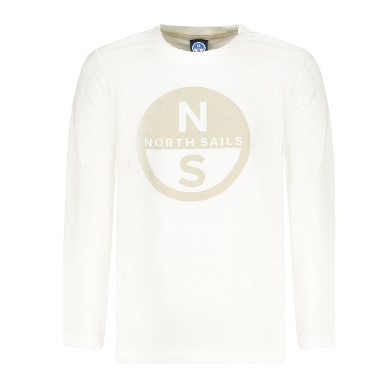 Детска тениска с дълъг ръкав , бяла